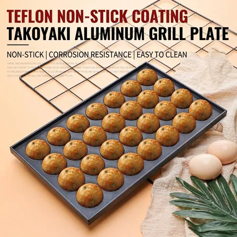 Moule à Saucisses Antiadhésif en Aluminium Plaque à Takoyaki Commerciale et Domestique 28 Trous 8 Tubes Plateau à Griller les Saucisses Ustensiles de Cuisine