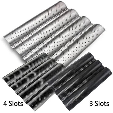 Non-Stick Perforated Baguette Pan Carbon Steel French Bread Baking Tray Wave Loaf Bake Mold For Oven Kitchen DIY Tool
