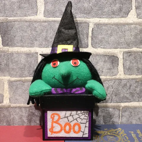 Halloween Süßigkeiten Box Spinnennetz Geist Kürbis Hexe Papier Geschenkboxen Samt Puppe Korb Party Desktop Ornamente
