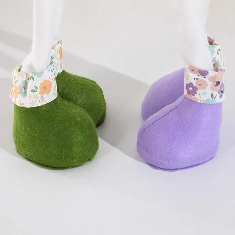 Easter Decorative Gnome Doll Long Legged Rabbit Plush Elf Figurine Glowing Floral Pattern Dwarf Ornaments For Home Decor