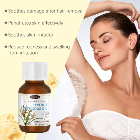 Olio per la Cura della Depilazione Corporea Naturale Cyperus Rotundus Olio Essenziale Idratante Nutriente Lenitivo Con Contagocce
