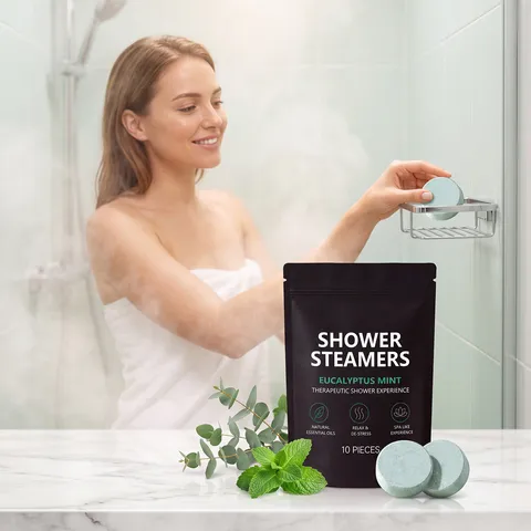Eucalyptus Mint Shower Steamers Aromatherapy Shower Bombs Relaxing Spa Home Bath Shower Tablets Refreshing Fragrance
