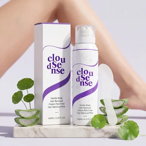 Gentle Hair Removal Spray Foam With Scraper Painless Hair Eraser Spray For Legs Underarms Body Care Skincare