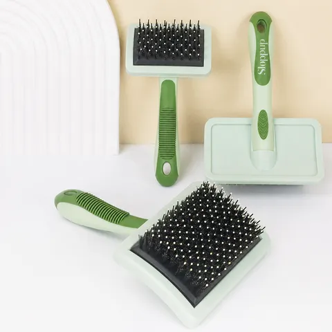 Pet Slicker Brush Cat Dog Grooming Comb Undercoat Rake Deshedding Tool With Anti-Slip Handle Pet Cleaning Supplies