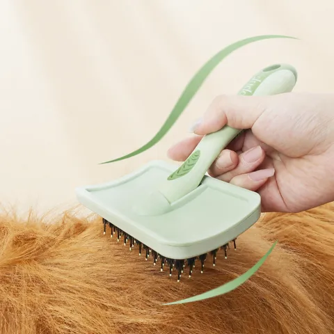 Pet Slicker Brush Cat Dog Grooming Comb Undercoat Rake Deshedding Tool With Anti-Slip Handle Pet Cleaning Supplies