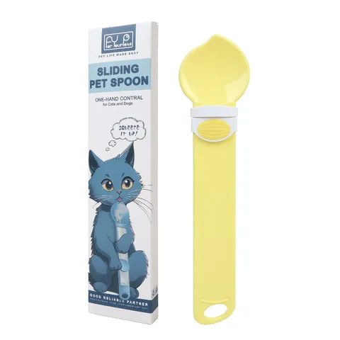 Dispensador de Tiras para Gatos de Plástico Cuchara de Presión de Comida para Mascotas Fácil Exprimir Aperitivo para Gatos Herramienta de Alimentación