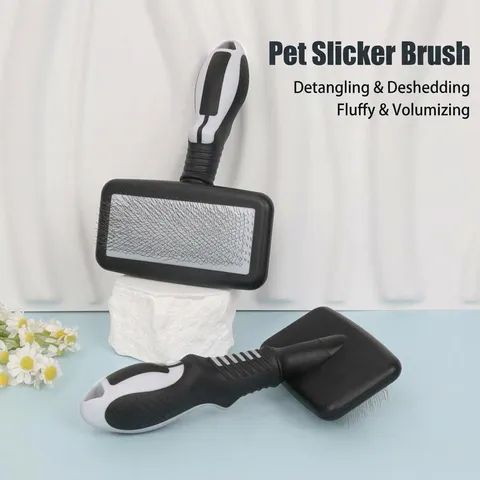 Pet Slicker Brush Für Hunde Und Katzen Fellpflege Entwirrungswerkzeug Mit Edelstahlstiften Und Antirutsch Griff