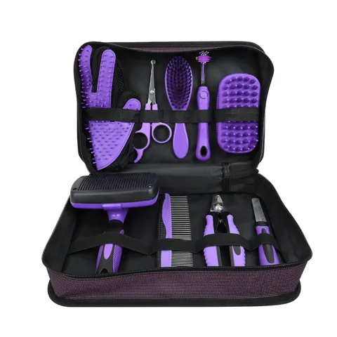 Kit Toelettatura Animali Set Spazzole per Cani Strumenti Professionali con Borsa di Conservazione Tagliaunghie Pettine