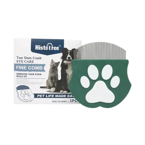 Pet Flea Comb Metal Fine Tooth Dog Cat Face Detail Flea Removal Grooming Comb Cat Paw Handle Portable Pet Care Tool