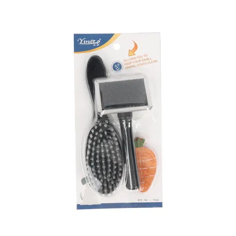 Kit Toelettatura Animali Cane Gatto Set Strumenti Toelettatura Spazzola Cardatore Spazzola Setole Tagliaunghie E Giocattolo Carota