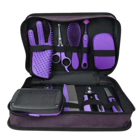 Kit Toelettatura Animali Set Spazzole per Cani Strumenti Professionali con Borsa di Conservazione Tagliaunghie Pettine