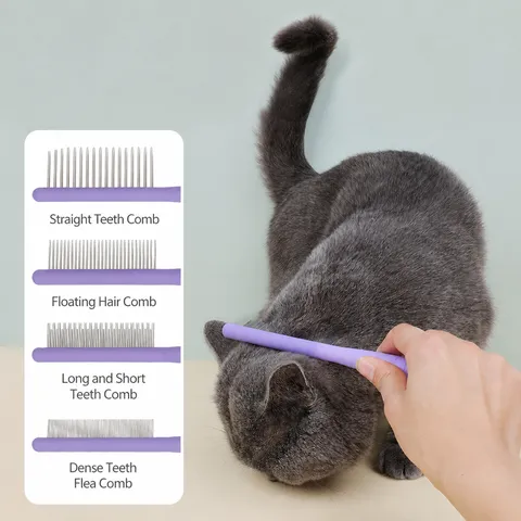 Solid Wood Pet Slicker Comb Shedding Rake Hair Grooming Tool Deshedding Brush For Dogs And Cats Pet Care Supplies