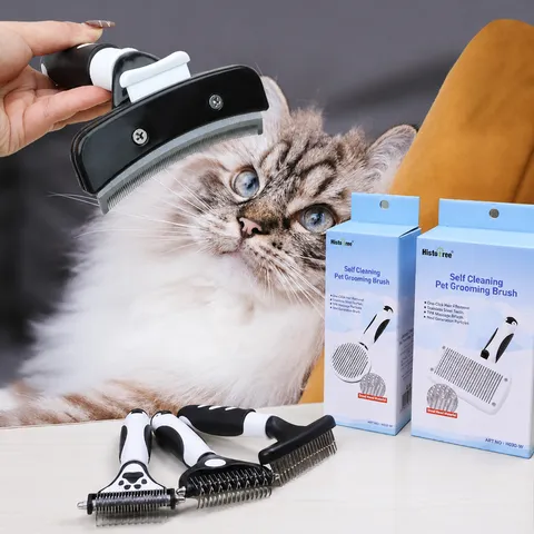 Pet Grooming Brush Cat Dog Deshedding Comb Self Cleaning Slicker Brush Pet Hair Remover Pet Care Tool