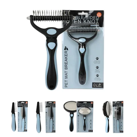 Pet Grooming Comb Dog Cat Flea Comb Dematting Rake Fine Needle Hair Removal Brush Plastic Pet Cleaning Tool