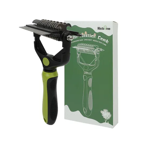 Multi-Functional Pet Grooming Comb 3-in-1 Undercoat Rake Dematting Brush And Shedding Tool For Dogs And Cats Ergonomic Handle