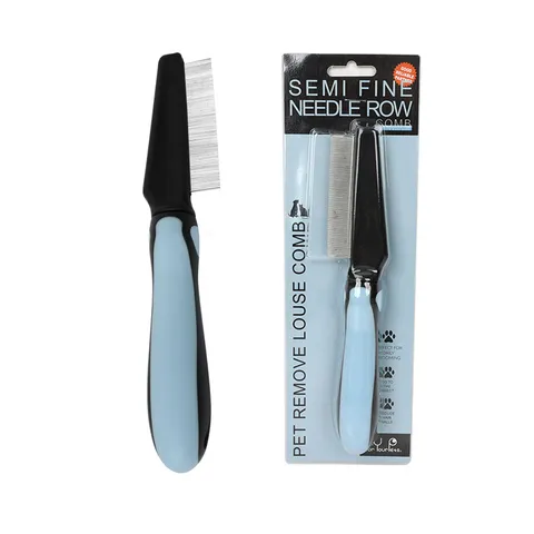 Pet Grooming Comb Dog Cat Flea Comb Dematting Rake Fine Needle Hair Removal Brush Plastic Pet Cleaning Tool
