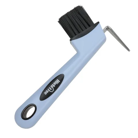 Multi Functional Horse Hair Cleaning Brush TPR Handle With Stainless Steel Horseshoe Hook Pet Equine Care Tool Blue
