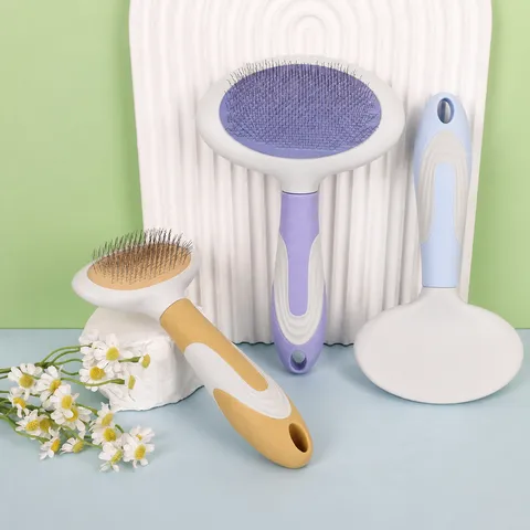 Pet Slicker Brush For Dogs And Cats Grooming Tool With Stainless Steel Pins And Anti-Slip Handle Pet Hair Remover Comb