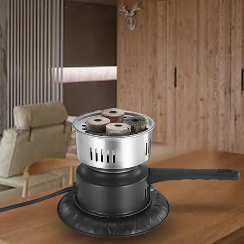 Electric Charcoal Burner Shisha Hookah Charcoal Heater Metal Stainless Steel Portable Stove For Home Kitchen Indoor Use