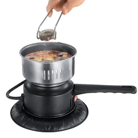 Electric Charcoal Burner Shisha Hookah Charcoal Heater Metal Stainless Steel Portable Stove For Home Kitchen Indoor Use