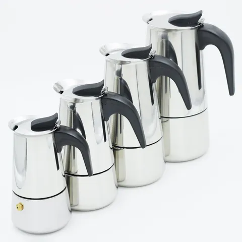 Ανοξείδωτη Καφετιέρα Moka Ιταλική Μηχανή Espresso Παχιά Καφετιέρα Μεγάλης Κοιλιάς Κλασικό Εργαλείο Παρασκευής Καφέ Κουζίνας Σπιτιού