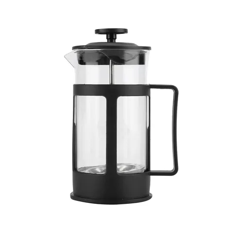 French Press Koffiezetapparaat Hittebestendig Borosilicaatglas Koffie en Theemaker met Roestvrijstalen Filter en Kunststof Frame