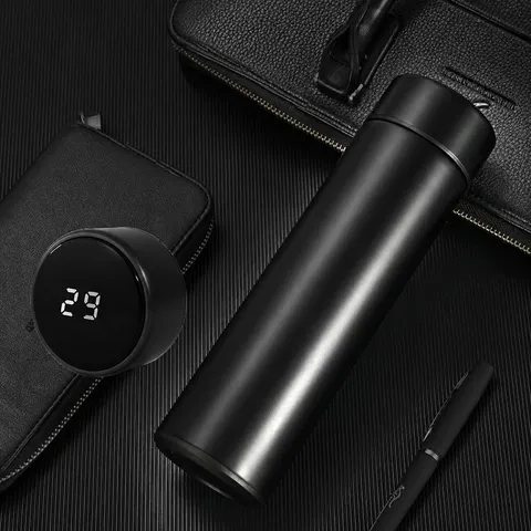 Tasse Thermos Intelligente en Acier Inoxydable Affichage de la Température LED Bouteille Isotherme Cadeau d'Affaires