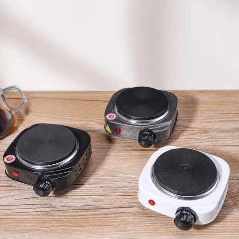 Poêle Électrique Multidirectionnel Plaque Chauffante en Fonte Portable Mini Brûleur Électrique pour Cuisine Thé Café Chauffage
