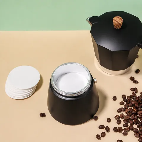 Rond Koffiefilterpapier Voor Mokapot Istdruppelpot French Press Papieren Koffiefilters Keuken Barista Accessoire