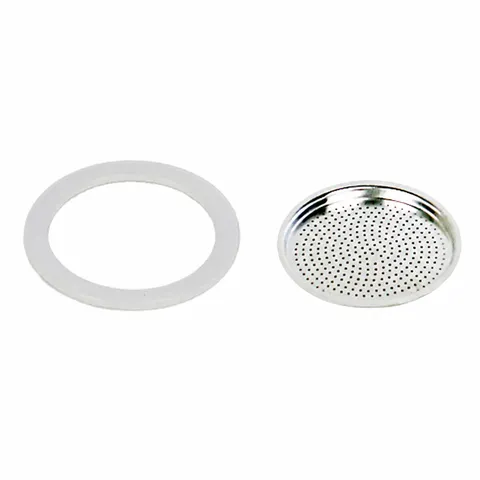 Moka Pot Replacement Gasket And Filter Mesh Silicone Sealing Ring Stainless Steel Coffee Maker Accessories