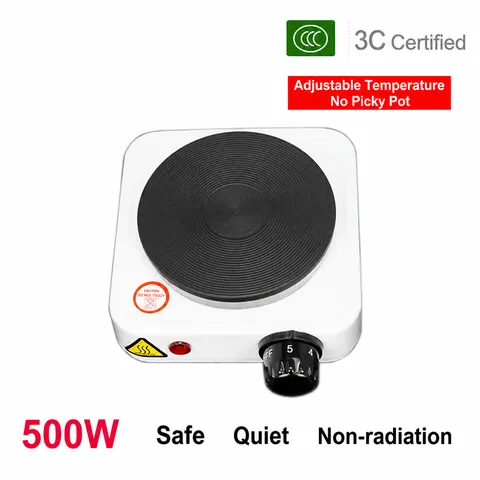 Piastra Elettrica Mini Portatile Stufa Caffettiera Multifunzionale Elettrodomestico da Riscaldamento per Cucina Domestica