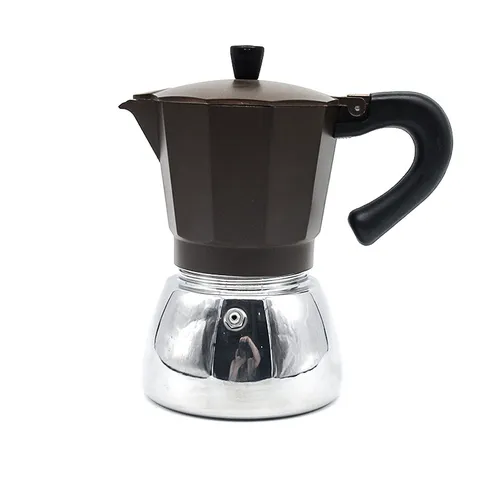 Ιταλική Κλασική Καφετιέρα Moka Espresso Ανοξείδωτο Ατσάλι και Αλουμίνιο για την Οικιακή Κουζίνα