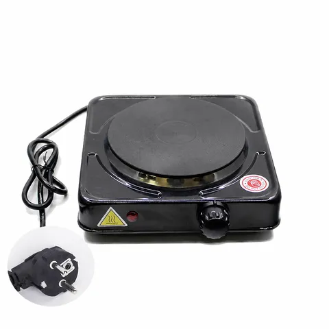 Portable Electric Hot Plate Countertop Burner Portable Single Burner Cast Iron Heating Plate Three-Hole Plug