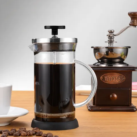 Glazen French Press Koffiezetapparaat Hittebestendig Borosilicaat Koffie Thee Pers Pot Met Roestvrij Stalen Stempel