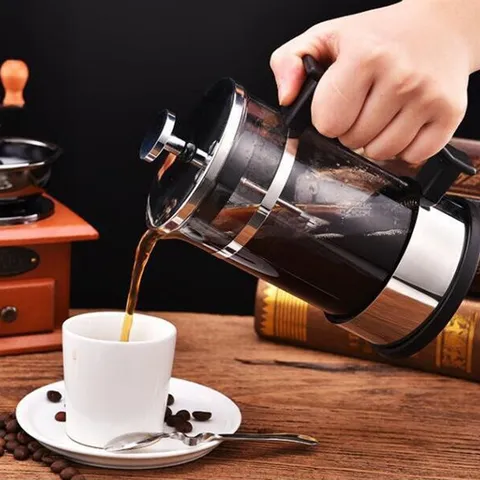 Huishoudelijk French Press Koffiezetapparaat Hittebestendig Borosilicaatglas Roestvrij Stalen Filterpers Pot Koffiezetapparaat