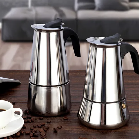 Open Ανοξείδωτος Χάλυβας Moka Pot Ιταλική Μηχανή Espresso Παχιά Καφετιέρα Κλασική Καφετιέρα Εστιών για την Κουζίνα του Spitiou