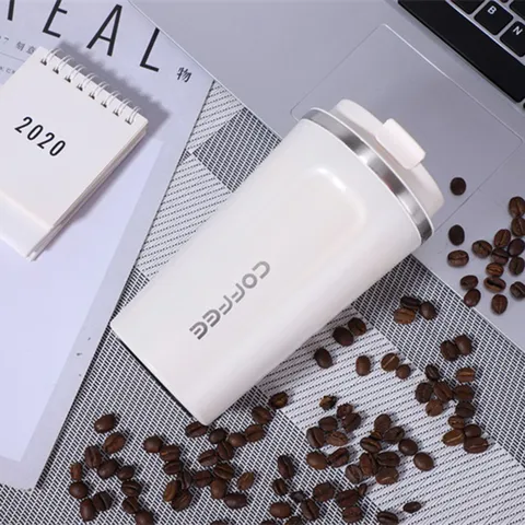 Tasse à Café Isotherme en Acier Inoxydable Vide Voyage Tasse Thermos Portable Antifuite Bouteille d'Eau de Voiture pour Bureau Extérieur
