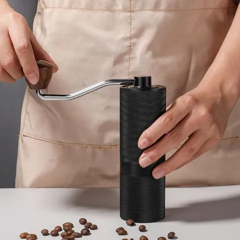 Manual Coffee Grinder Hand Crank Stainless Steel Burr Coffee Mill Adjustable Coarseness Portable For Kitchen Home Office