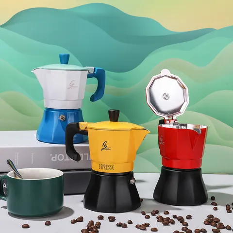 Italiaanse Moka Pot Espresso Maker Aluminium Fornuis Koffiepot Klassieke Achtkanten Moka Pot Voor Thuis Kantoor Buiten