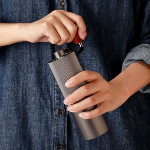Manual Coffee Grinder Stainless Steel Burr Hand Coffee Bean Grinder Adjustable Coarseness Portable Hand Mill Kitchen Tool