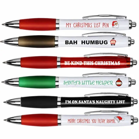 Xristougenniatiko Set Stylos Ballpoint apo Plastiko Kainotomia Asteio Keimeno Giorton Graphiki Ili Doro Gia Grafeio Scholeio