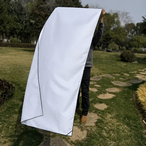 Outdoor Magnetic Beach Towel Double-Sided Fleece Quick-Drying Bath Towel With Storage Net Bag For Camping Travel Home