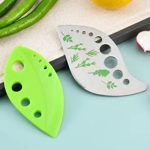 Stainless Steel Herb Stripper 9 Hole Leaf Stripper Multi Purpose Vegetable Cutter Kitchen Gadget