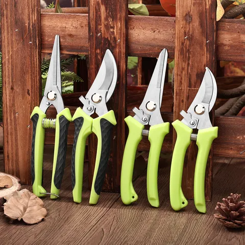 Forbici da Giardino in Acciaio Inossidabile Strumento Manuale Ergonomico per Raccolta Frutta Lama Affilata Attrezzatura