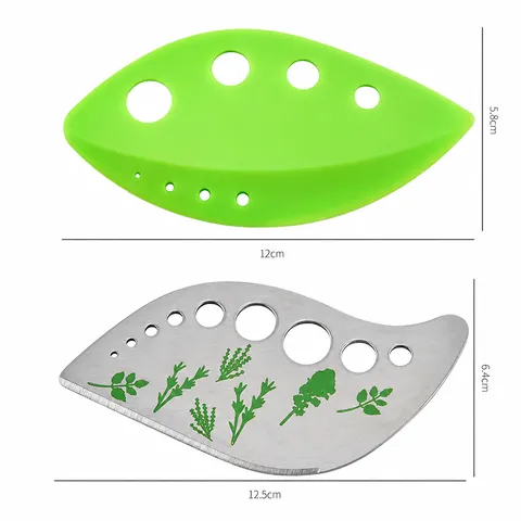 Stainless Steel Herb Stripper 9 Hole Leaf Stripper Multi Purpose Vegetable Cutter Kitchen Gadget