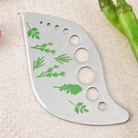 Stainless Steel Herb Stripper 9 Hole Leaf Stripper Multi Purpose Vegetable Cutter Kitchen Gadget