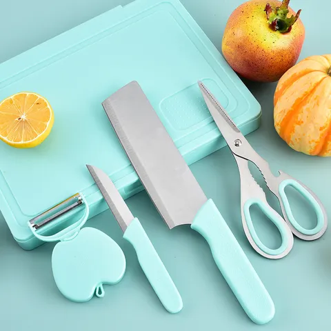 Outdoor Multifunctional Folding Cutting Board Knife Fruit Kitchen Shears Peeler Stainless Steel