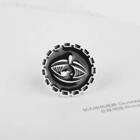 Gotisch Boze Oog Geemailleerde Broche Speld Legering Vintage Zwart Wit Slechte Oog Tranen Badge Reversspeld Sieraden Cadeau Vrouwen