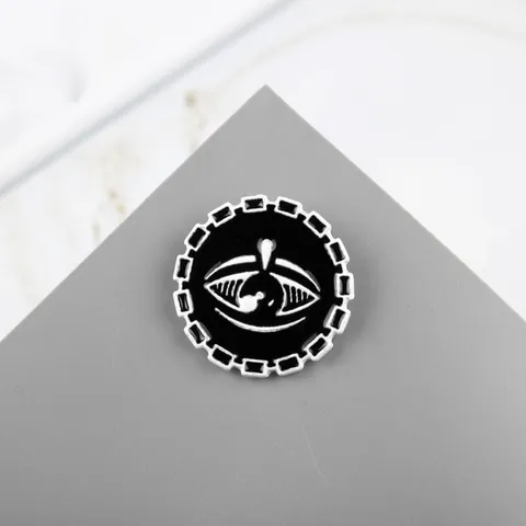 Gotisch Boze Oog Geemailleerde Broche Speld Legering Vintage Zwart Wit Slechte Oog Tranen Badge Reversspeld Sieraden Cadeau Vrouwen