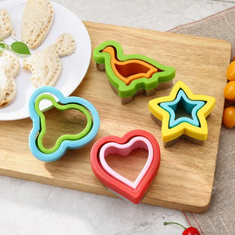 Stampo Tagliare per Panini in Acciaio Inossidabile Pane a Cartoni Animati Taglierina per Toast di Dinosauro Stampo per Biscotti di Cottura Creativo Utensili da Cucina
